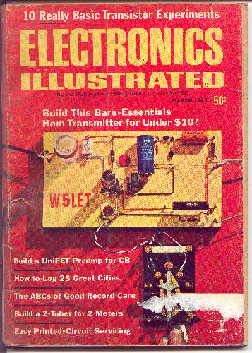 W5LET's Bare Essentials Transmitter article in Electronics Illustrated, March 1968